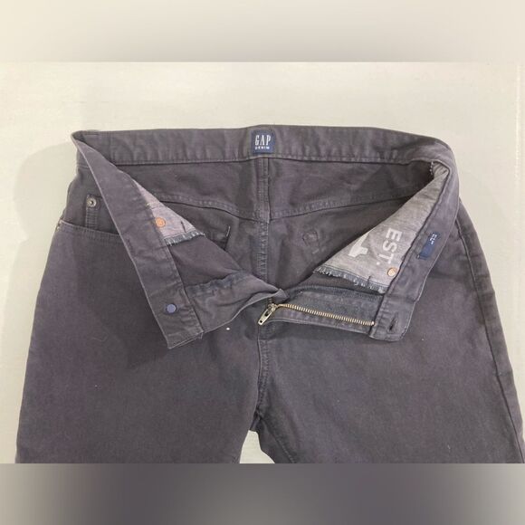 Gap Jeans Men’s 31x30 Black Slim Straight Leg Twill Stretch Casual Preppy Pants - Picture 7 of 13